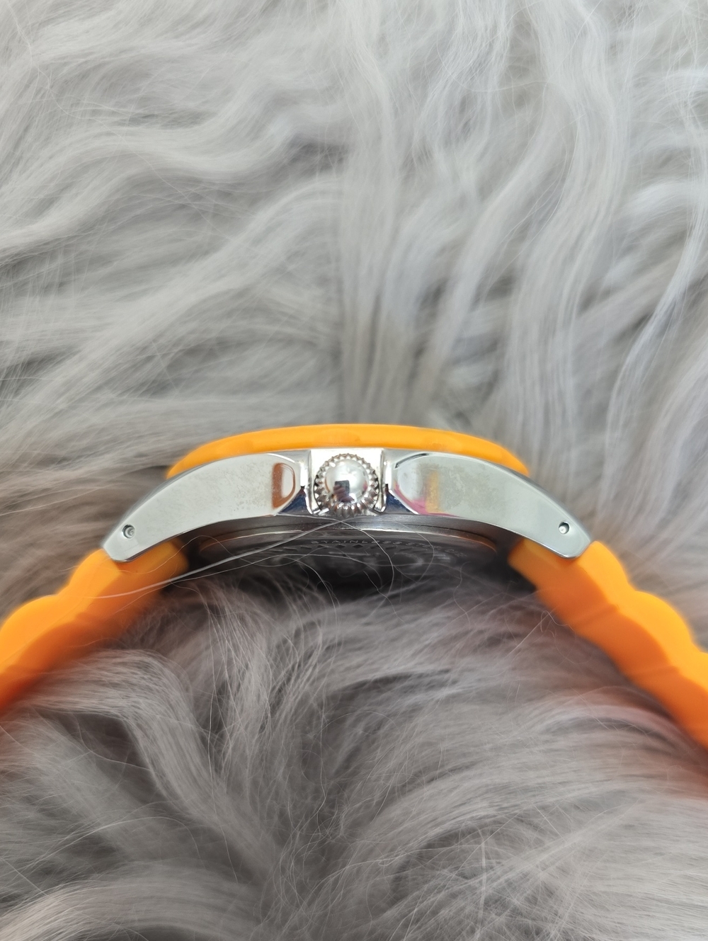 Invicta Ange 38 mm  Orange Siliconeand Silver Sport Watch - Picture 5 of 11